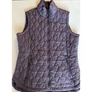Free Country Vest Puffer Womens M Purple Lightweight Layers Fitted Gorpcore